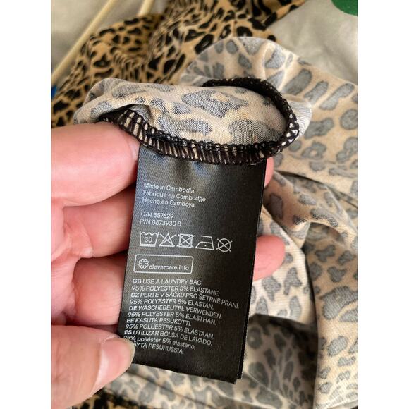 H&M Divided Women's Mini Dress Size 4 Leopard Print Bodycon - Picture 6 of 6